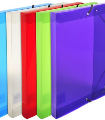 EXACOMPTA archiefdoos Crystal, van PP, 25 mm, kleuren assorti