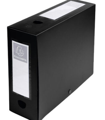 EXACOMPTA archiefbox met drukknoop, PP, 100 mm, zwart