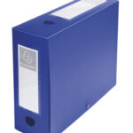 EXACOMPTA archiefbox met drukknoop, PP, 100 mm, blauw