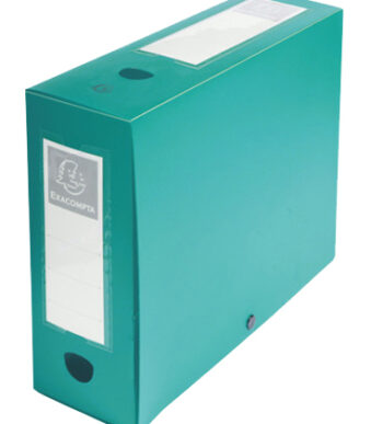 EXACOMPTA archiefbox met drukknoop, PP, 100 mm, groen