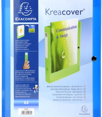 EXACOMPTA verzamelbox Kreacover, A4, PP, vulhoogte: 40 mm, blauw