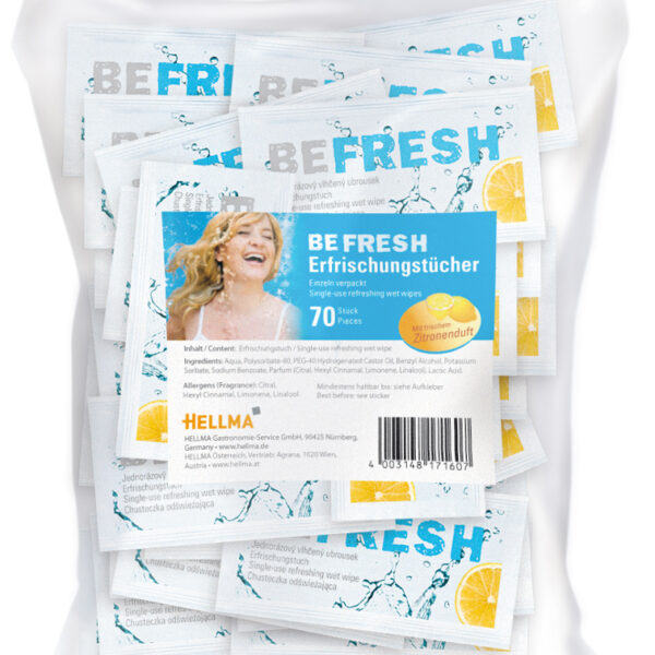 HELLMA verfrissingsdoekjes ´befresh´, in polyzak