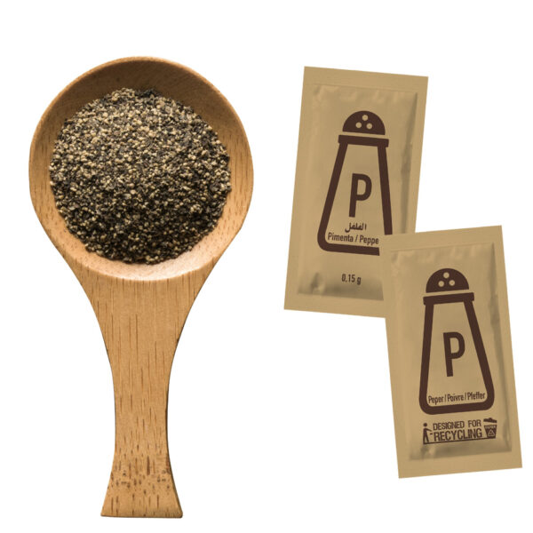 HELLMA portieverpakking peper, per stuk verpakt, in doos