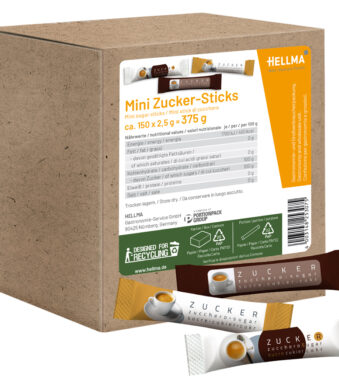 HELLMA Mini-suikersticks, in doos