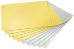 folia gekleurd-papier blok, DIN A4, 130 g/m2, goud en zilver