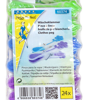 Peggy Perfect wasknijpers 'Sunflower', 24 stuks