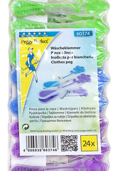 Peggy Perfect wasknijpers 'Sunflower', 24 stuks