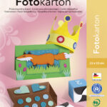 folia gekleurd kartonblok, 220 x 330 mm, kleuren assorti