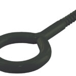 suki. schroefoog, 30 x 12 x 3,8 mm, zwart, houtdraad