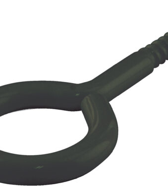 suki. schroefoog, 30 x 12 x 3,8 mm, zwart, houtdraad