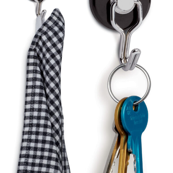 MAUL magneet met carrouselhaak, diameter: 35 mm, zwart