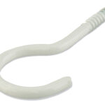 suki. schroefhaak, gebogen, 40 x 3,0 mm, wit, 18 stuks