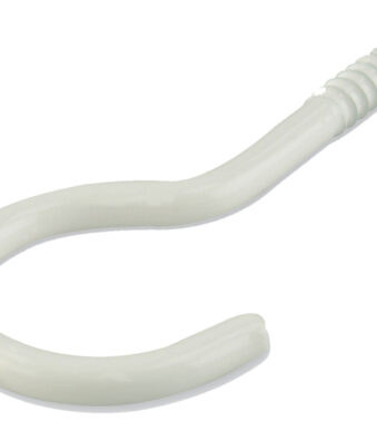 suki. schroefhaak, gebogen, 40 x 3,0 mm, wit, 18 stuks