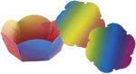 folia decomandje van regenboogkarton, diameter: 150 mm