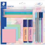 STAEDTLER schrijfset pastel, met 3 zelfklevende-memo bloks