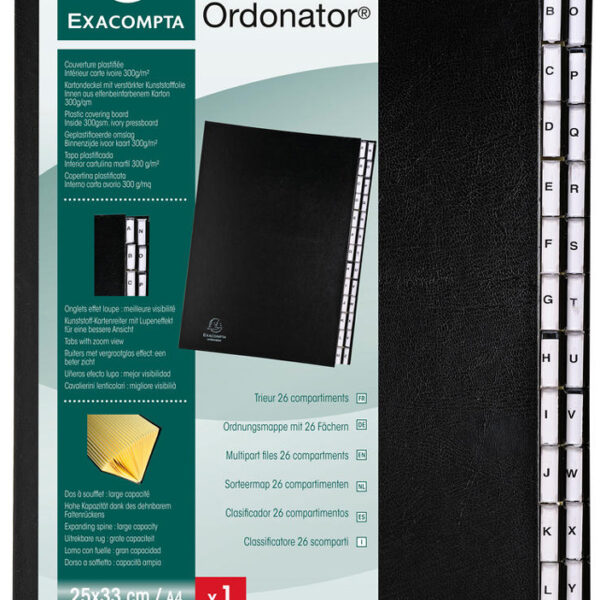 EXACOMPTA sorteermap Ordonator, A4, A-Z, 26 vakken, zwart
