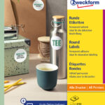 AVERY markeringspunten, rond 10 mm, 10 vel A4, permanent, wit