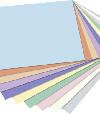 folia gekleurd papier PASTEL, DIN A4, 130 g/m2, 10 pastelkleuren assorti