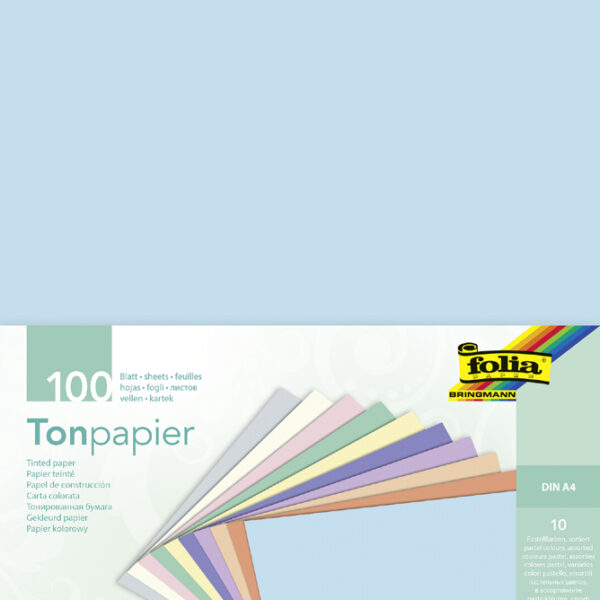 folia gekleurd papier PASTEL, DIN A4, 130 g/m2, 10 pastelkleuren assorti
