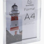 EXACOMPTA wand-brochurehouder, A4 staand, 1 vak, glashelder