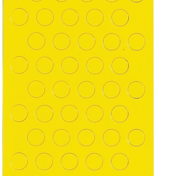 MAUL magneetsymbool cirkel, diameter: 10 mm, geel