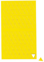MAUL magneetsymbool driehoek, 10 x 10 mm, geel