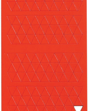 MAUL magneetsymbool driehoek, 10 x 10 mm, rood
