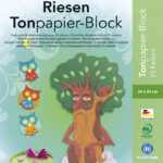 folia reuze gekleurd papier-blok, (B)240 x (H)340 mm, 130 g/m2