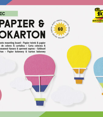 folia gekleurd papier- en karton-blok BASIC, A6, 60 vel