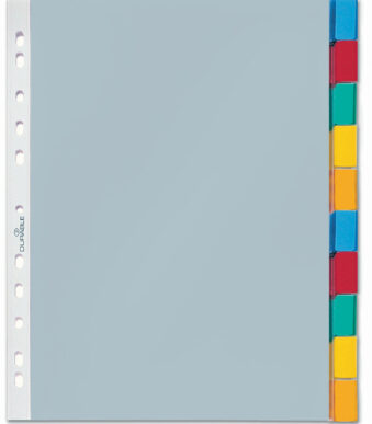 DURABLE zichthoes-tabbladen, A4, 10-delig, 1 - 10, transparant