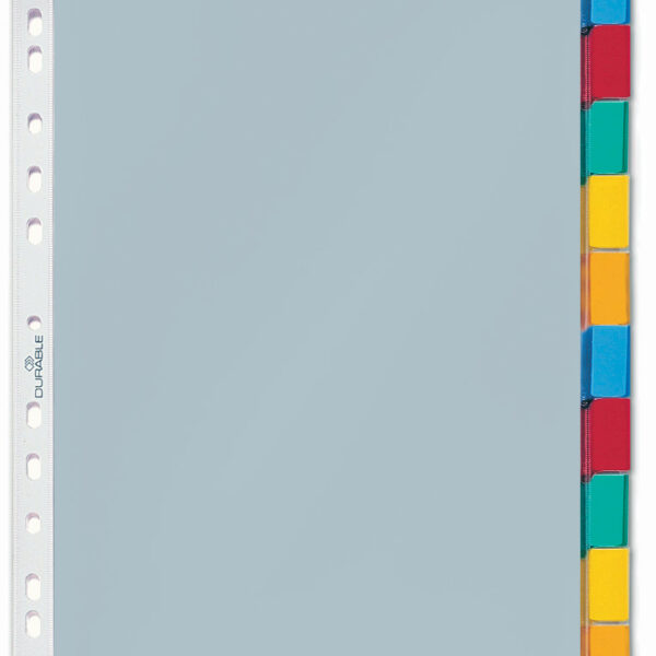 DURABLE zichthoes-tabbladen, A4, 10-delig, 1 - 10, transparant