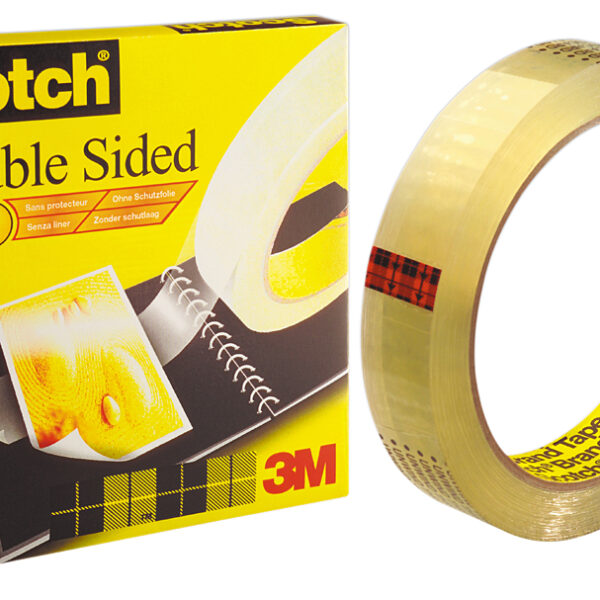 3M Scotch tweezijdig plakband 665, 12 mm x 22,8 m