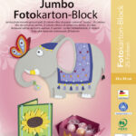 folia Jumbo gekleurd kartonblok, (B)240 x (H)340 mm, 300 g/m2