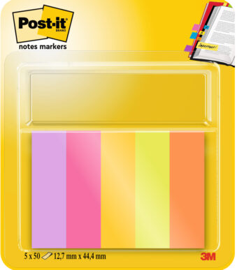 Post-it Haftstreifen Page Marker, 12,7 x 44,4 mm, Energetic Collection