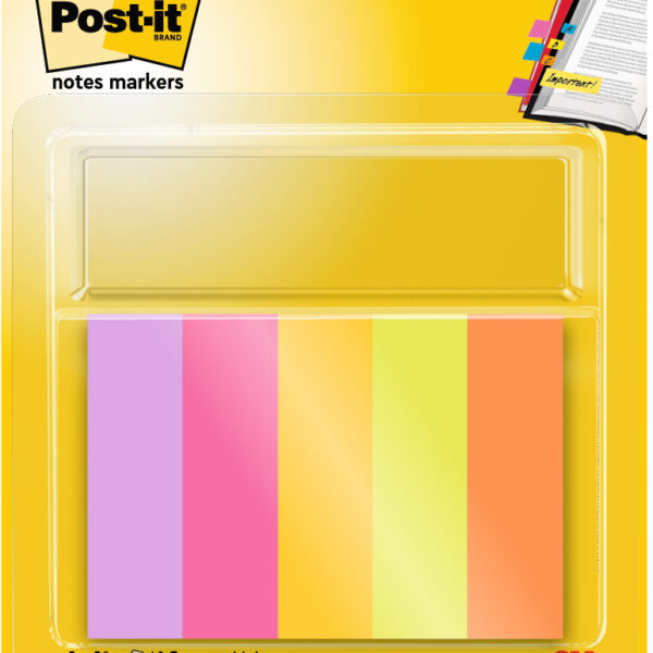 Post-it Haftstreifen Page Marker, 12,7 x 44,4 mm, Energetic Collection