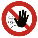 EXACOMPTA zelfklevend bord / informatiebord 'betreden verboden'