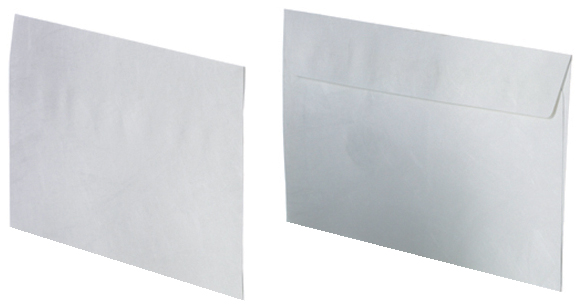 Tyvek envelop 110x220 mm, wit, 55 g/m2, z. venster, zelfkl., 500 st.