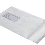 Tyvek akte-envelop C5, 16,2 x 22,9 cm, met venster, 55 g/m2, zelfklevend, wit, 100 st.