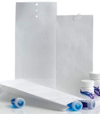 Tyvek monsterzak M12, 12 x 5 x 30 cm, geponst, wit, 200 st.