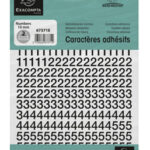 EXACOMPTA zelfklevende cijfers 0-9, 10 mm, zwart