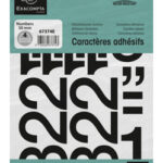 EXACOMPTA zelfklevende cijfers 0-9, 50 mm, zwart