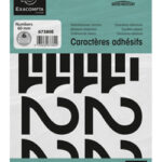 EXACOMPTA zelfklevende cijfers 0-9, 60 mm, zwart