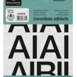 EXACOMPTA zelfklevende letters A-Z, 50 mm, zwart