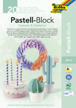 folia gekleurd papier- en karton-blok PASTELL, A4, 20 vel