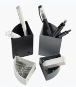 EXACOMPTA pennenbakje 'THE QUARTER', 4 vakken, zwart/grijs