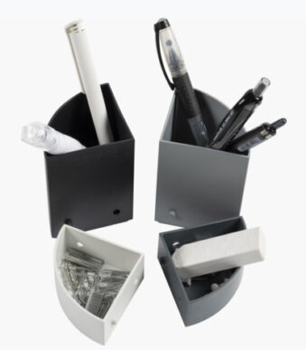 EXACOMPTA pennenbakje 'THE QUARTER', 4 vakken, zwart/grijs