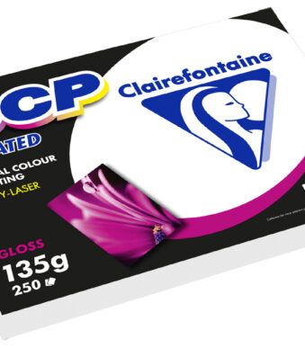Clairefontaine laserprinter papier DCP Coated Gloss, A4, 135 g/m2, wit, 250 vel