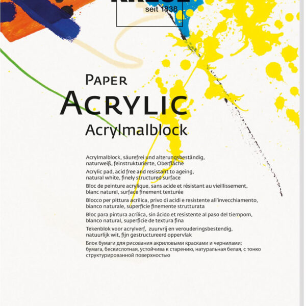 KREUL kunstenaarsblok 'Paper Acrylic', 10 vel, DIN A4
