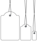 HERMA hanglabel, 25 x 38 mm, met witte draad, karton
