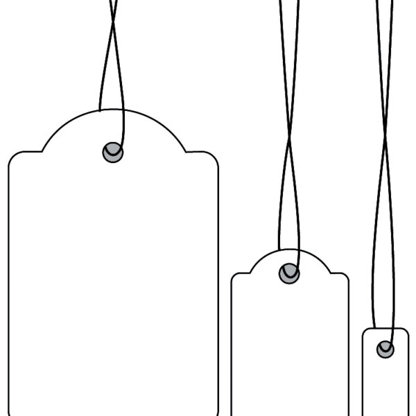 HERMA hanglabel, 25 x 38 mm, met witte draad, karton